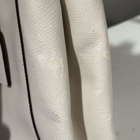 Coach Crossgrain Leather Christie Carryall Chalk White Convertible Tote - Picture 3 of 7